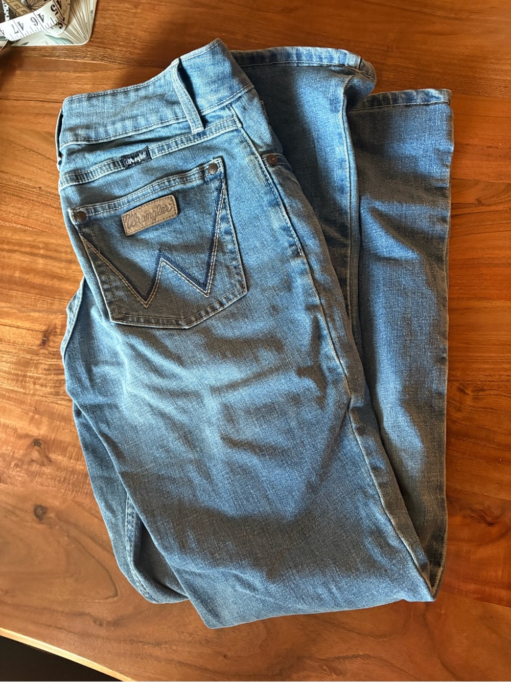 Wrangler Women's Blue Boot Cut Jeans mid waist